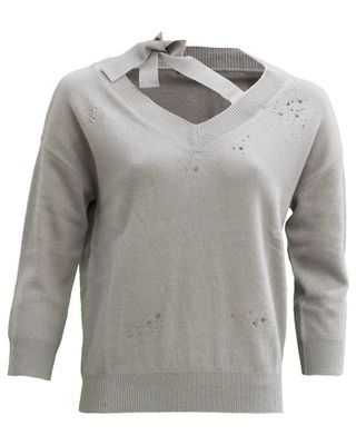 Wide V Wool Pullover