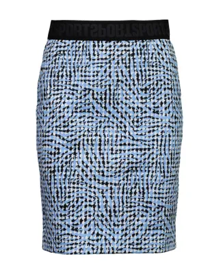 Abstract Houndstooth Pencil Skirt