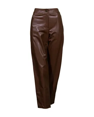 Vegan Leather Tappered Pants
