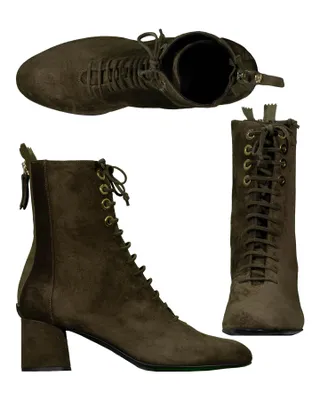 Scarlet Suede Lace Up Boot