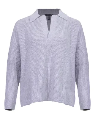 Cotton Cashmere Polo Pullover