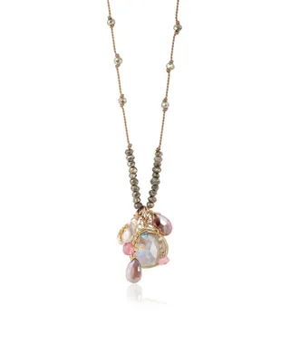 Sylvie Dangle Moonstone Pink Multi Necklace