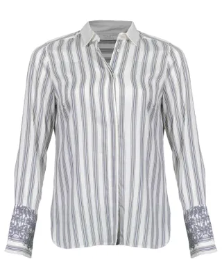 Striped Shirt Lace Cuff