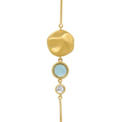 Lagos Charm Necklace in Blue Topaz