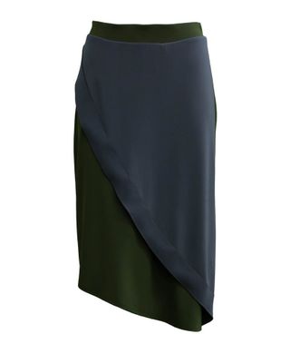 Lobelia Layered A-Line Crepe Skirt