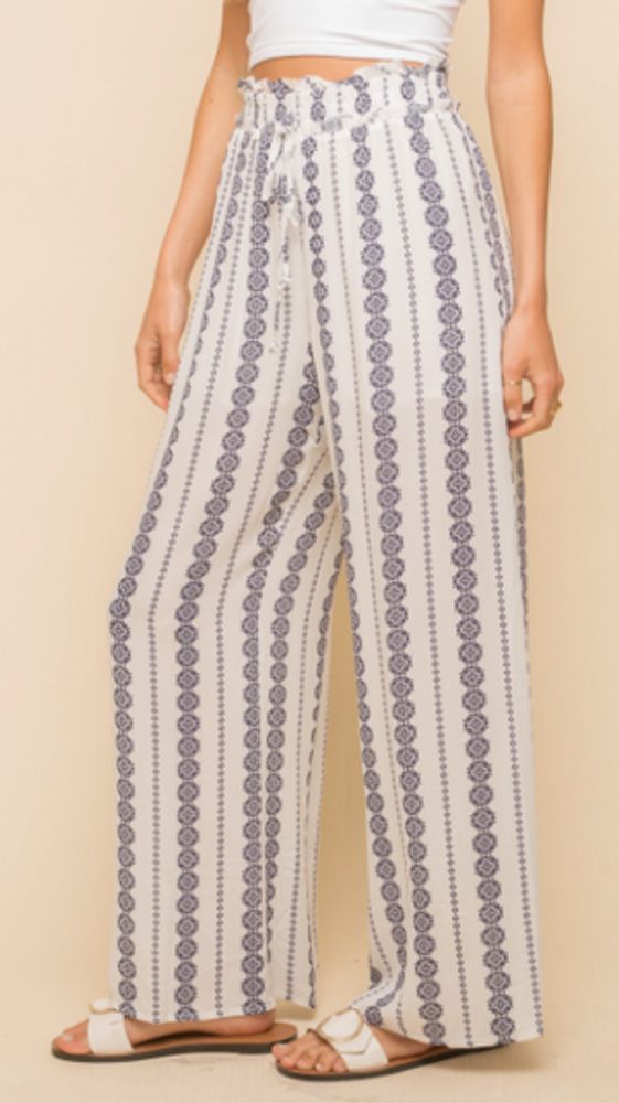 Wide Leg Printed Pant