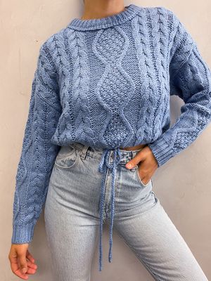 Cable Knit Crop Sweater
