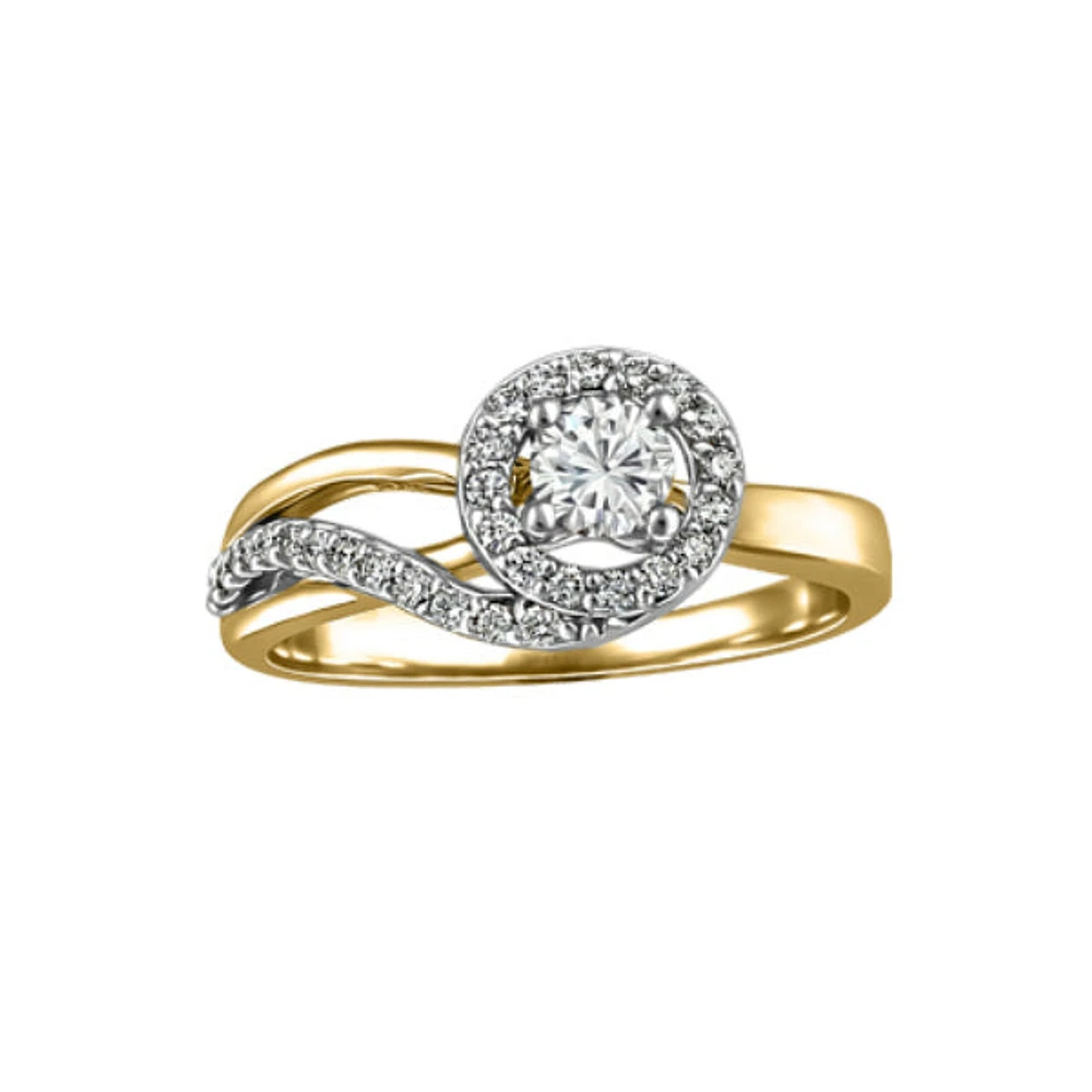 14k Yellow Gold Canadian Diamond Ring