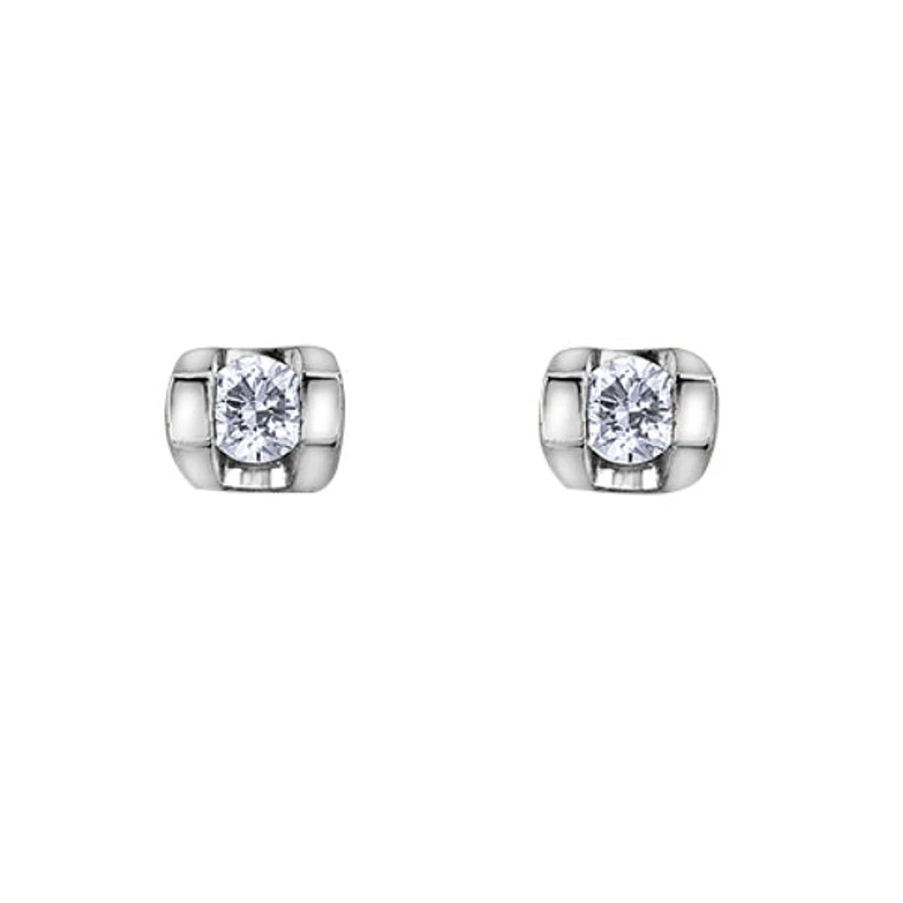 10k Gold Diamond Stud Earrings