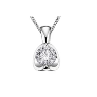 10k White Gold Diamond Necklace