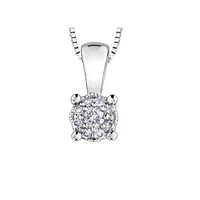 10k White Gold Diamond Necklace