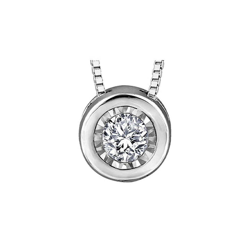 10k White Gold DIamond Illusion Necklace