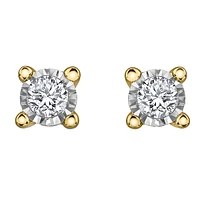 10k Yellow Gold Diamond Earrings