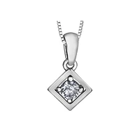 10k White Gold Diamond Necklace