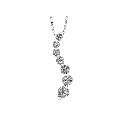 10k White Gold Diamond Necklace