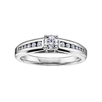 14k White Gold Canadian Diamond Engagement Ring