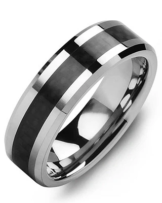 Mens Tungsten & Carbon Fiber Band