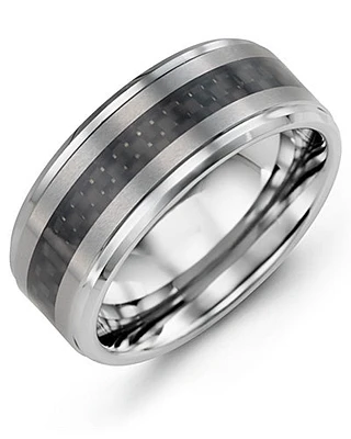 Mens Tungsten & Carbon Fiber Band