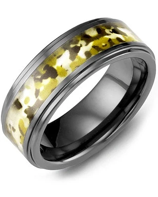 Mens Ceramic & Camo Band