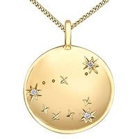 10k Yellow Gold Zodiac Diamond Pendant