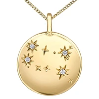 10k Yellow Gold Zodiac Diamond Pendant