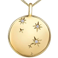 10k Yellow Gold Zodiac Diamond Pendant