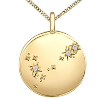 10k Yellow Gold Zodiac Diamond Pendant