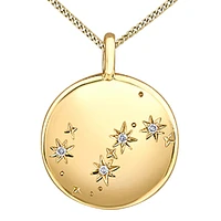 10k Yellow Gold Zodiac Diamond Pendant