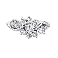 10k White Gold 1.00ctw Fancy Diamond Ring