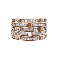 10k Rose Gold 1.00ctw Diamond Ring