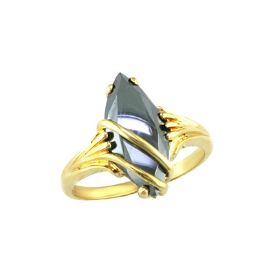 10k Yellow Gold Hematite Ring