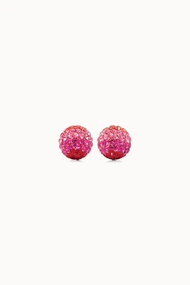 8mm Sparkle Ball Earrings - Prismatic Pink