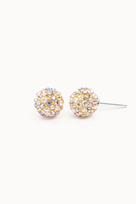 8mm Sparkle Ball Earrings - Sea Salt