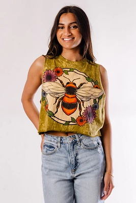 Bees & Flowers Crop Tank