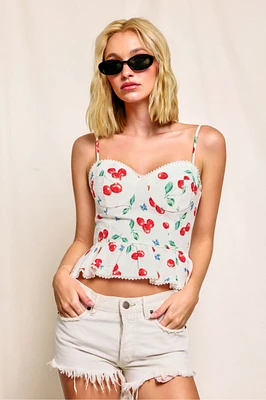 Cherry Corset Top