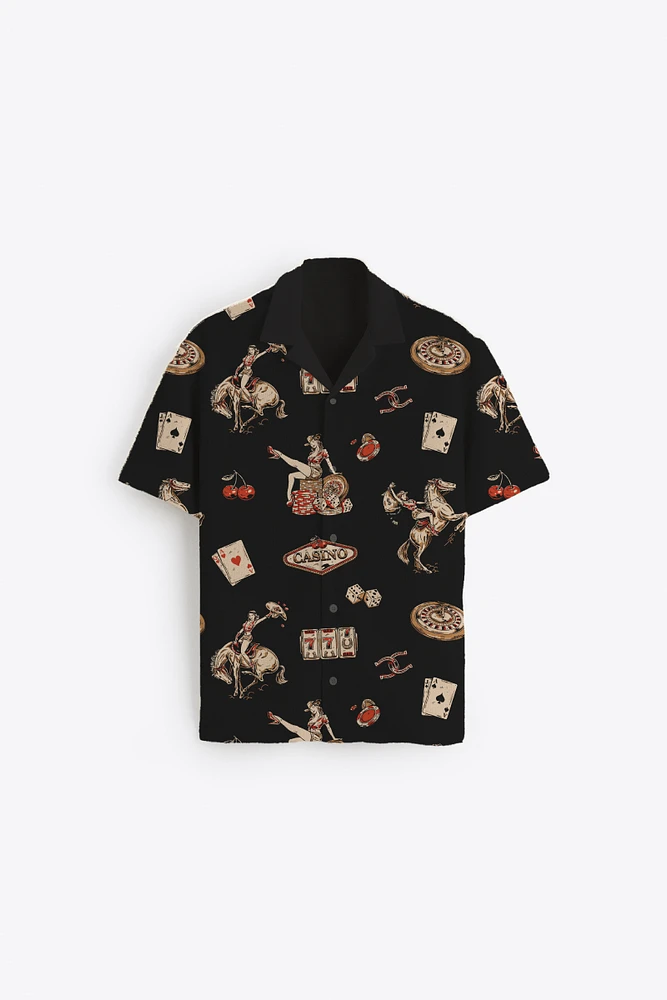 Cowboy Casino Vice Button-Up