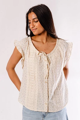 Ditsy Floral Lace Blouse