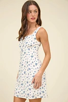 Floral Front Tie Dress