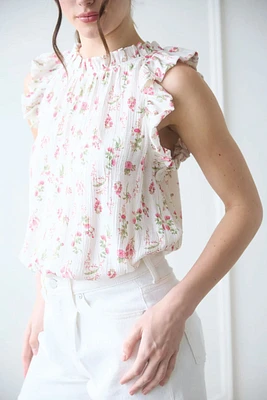 Floral Ruffle Shirt