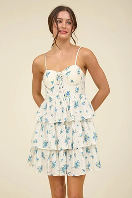 Floral Tiered Mini Dress