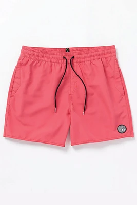 Lido Solid Elastic Waist Trunks