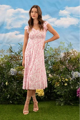 Lyra Floral Midi Dress