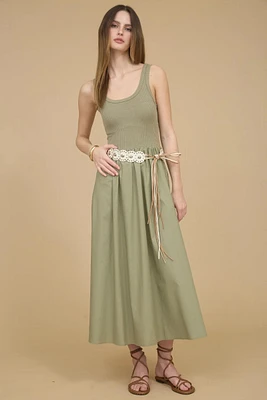 Mix Media Midi Dress