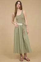 Mix Media Midi Dress