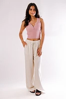 Petal Knit Crop Tank Top