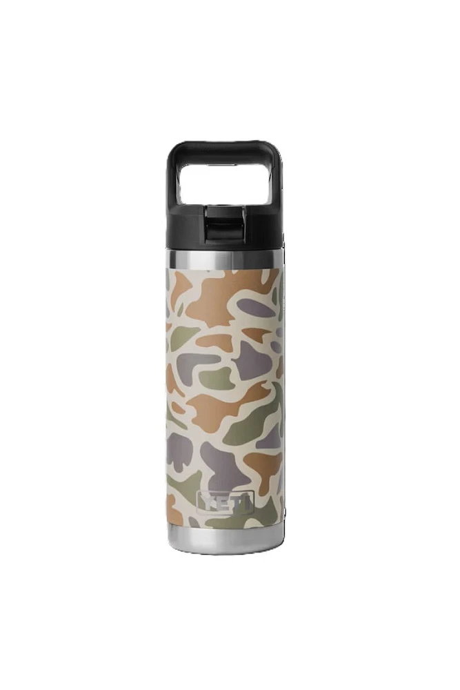 Rambler 18 oz Straw Bottle - Tan Camo