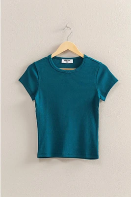 Ribbed Crop Tee