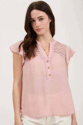 Summer Solstice Eyelet Lace Blouse