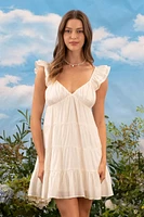 V-Neck Babydoll Dress