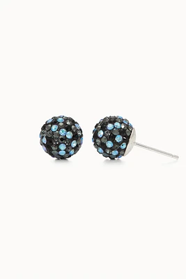 10mm Sparkle Ball Earrings - Starlight
